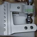 Aircraft Aluminum Adjustable Trailer Hitch for 2 Inch Receiver, Tow Dual Ball 2'' & 2-5/16'' Towing Weight 12,500 LBS, 6'' Drop/Rise, Lightweight/Anti Rust Anti Rattle, Bulletproof Lock Pin