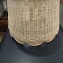 13" Top X 16" Bottom X 11.2" High X 12" Slant, Large Scalloped Lamp Shade, Tropical Lampshade,Rattan Lamp Shade, Wicker Seagrass Lamp Shades for Table Lamp (Large-13" Top X 16" Bottom X 11.2" High)