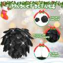 Syhood 12 Pcs Christmas Ball Ornaments Glitter Pinecone Balls Xmas Tree Decoration Hanging Pinecone Ornaments Rustic Pine Cones for Xmas Winter Party Holiday Wedding Home Decorations(Black)