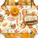 2 x ACZHHZC Pumpkin Fall Table Runner, Maple Leaf Autumn Thanksgiving Kitchen Dining Table Decorations for Home Party Decor (Orange 2, 13x72 Inches)