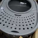 Amazon Basics Large Cat Litter Box with High Sides, Top Entry, Includes Scoop, 20.5 x 14.75 x 14.38 inches, Grey