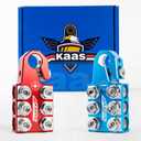 Kaas Battery Terminal Connectors, Colored Anode Top Post Battery Terminal, Positive (Red) Negative (Blue) Set (+/ -), for SAE/ DIN/ EN Tapered Top Post, 12-Way Terminal Clamps in 8AWG to 4/ 0 (XL) AWG