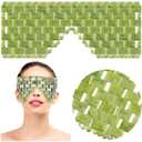 SATINIOR Jade Stone Eye Mask Hot or Cold Using Jade Mask Green Facial Sleeping Relief Eye Cover for Women Men Soothing, Cooling and Relieving