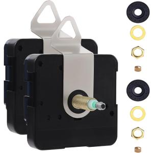EMOON 2-Pack I Shaft Quartz Clock Movement Replacement, Battery Operated Clock Mechanism Kit for DIY Wall Clock Repair & Custom Clocks