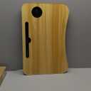 Detachable Wheelchair Dining Table, Wheelchair Tray Wooden with Mobile Phone Card Slot and Water Cup Card Slot, for Wheelchair Users Eating, Working with Laptops, Reading and Writing,Brown