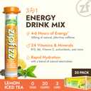 Zipfizz Daily Energy Drink Powder, Lemon Iced Tea, 20 Pack | 3-in-1 Sustained Energy, Rapid Hydration, and Essential Vitamins | Sugar-Free | Electrolyte Powder | Contains Vitamin B-12 & Antioxidants (EXP 08/31/26)