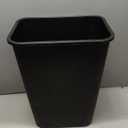 Amazon Basics Can, Rectangular Commercial Office Wastebasket, 10 Gallon (Pack Of 1), 15.5"L x 11.5"W x 19.75"H, Black