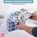 Diamond Painting Storage Container, 4-Tier Bead Organizer Box with 200 Slots, Stackable Crafts Organizers for DIY Diamond Art Accessories Craft Jewelry Bead Storage