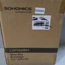 SONGMICS Shoe Boxes Set of 8, Stackable Shoe Organizers with Doors, 13 x 11.2 x 7.6 Inches, Fits Shoes up to US Size 12, Black and Transparent White ULSP508B01