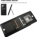 KIHUWEY for Samsung Galaxy S25 Ultra Case Wallet with Credit Card Holder, Flip Premium Leather Magnetic Clasp Kickstand Heavy Duty Protective Cover for Samsung Galaxy S25 Ultra 6.9" (Black)