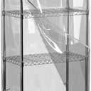 Clear PVC Shelf Cover Fully Visible Waterproof Wire Rack Protector with Zipper, 36" W x 18" D x 72" H, Cover Only