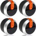 Gas Griddle Grill Orange Knobs Replacement for Blackstone 1666 1517 1554 1825 1836 Gas Griddle Knobs Walmart Knobs, 4 Burner Control Knob for Blackstone 17/22/28/36 inch Griddle Accessories, 4 Pack