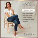 Angels Forever Young Women's Jeanie Lift Mid-Rise Straight Ankle Jeans (Blue) 6