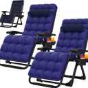 Suteck Zero Gravity Chairs Set of 2, Reclining Camping Chair with Cushion
Anti Gravity Recliner Lounge Chair with Aluminum Alloy Lock & Cup Holder, 90-170° Adjustable, for Lawn Patio Indoor