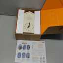 WALPLUS Modern Cuckoo Clocks for Wall Hourly Chiming Coo Coo Clock Volume Adjustable Cookoo Clock Removable Pendulum Christmas Cuckoo Gift White Interior Decoration