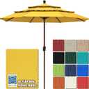 EliteShade USA 10-Year-Non-Fading 11ft 3-Tier Market Patio Umbrella, Commercial Grade Outdoor Table Umbrella with Crank Open, Windproof & UPF 50+ UV Protection, Heavy Duty Ventilation for Garden, Deck, Pool, Backyard, Beach & Bistro, No Tilt, Sunflower Yellow