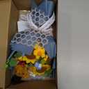 Graduation Gifts Crochet Flowers Bouquet, Handmade Sunflower Rose Bear Graduations Flower Bouquet for Birthday, Teacher Appreciation Gifts, Christmas, Home Dcor (Include Card) Blue
