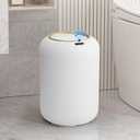 Automatic Motion Sensor Bathroom Trash Can with Lid, 3 Gallon Touchless Trash Bin, Smart Plastic Garbage Can Small White Wastebasket for Toilet, Office, rv, Bedroom, Living Room