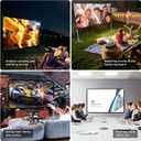 Portable Projector Screen with Stand Outdoor: Camping Projection Screen 80 inch 4K Movie Screen for Home Backyard Indoor 16:9 HD Night