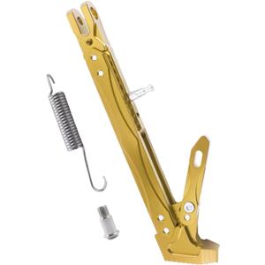 Universal Lengthened Adjustable Long Kickstand CNC Aluminum Alloy Motorcycle Long Kickstand Accessories Motor Modified Tripod Holder Kickstand Foot Side Support Stand Dit Pit Bike (Gold)