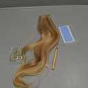 LADY MIRANDA Double Layered OVO Weft Hair Extensions Human Hair 18 Inch 100G 8PCS Mixed Blonde Hair Extensions Real Human Hair with Micro Ring Twin Tabs Genius Seamless Flat Weft (18/613, 18 Inch)