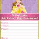 Set of 20 Royal Beauty -Themed Happy Birthday Invitation Cards & Envelopes - Lightweight (240g), Postcard Style Invites for the Perfect Party Pack