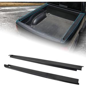 KEWISAUTO Bed Side Rail Cap Cover W/Stake Holes for 2009-2018 Dodge Ram 1500 with 5'7" Bed, Black Truck Right & Left Side Bed Rail Protector for 2009-2018 Dodge Ram 1500 Accessories