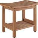 Heavy Duty Shower Stools, Shower Benches for Inside Shower to sit on,Poly Lumber Plastic Shower Bench Waterproof, Sturdy Wide Shower Stools for 500 LB (Brown)