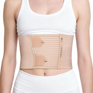 Velpeau Broken Rib Brace for Men & Women - Compression Chest Binder Belt for Cracked, Bruised, Fractured, Dislocated Ribs, Costochondritis Relief, Sternum Support (Width 17"-Large)