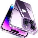 TORRAS Diamond Clear for iPhone 14 Pro Max Case, Anti-Yellowing, 12FTMil-Grade Drop Protection, Shockproof Slim Protective Hard Back Soft Bumper with Airbag for iPhone 14 ProMax Case, Crystal Clear