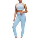 NANJI High Waisted Leggings for Women - Tummy Control Buttery Soft Yoga Pants, Squat Proof Stretch Workout Casual Leggings (XL, Airy Blue) (XL)