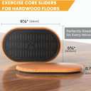 Sliders for Working Out, Floor Sliders for Exercise, Sliding Discs for Hardwood Floors Core and Strength Training, Protects Floors, Ideal for Home Gym Fitness 2 Pack