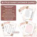 Baby Shower Games for Adults - Complete Party Activity Card Set with Pacifier Hunt, Belly Measuring & Mommy or Daddy Guess - Grown-Up Guest Entertainment Kit-w4