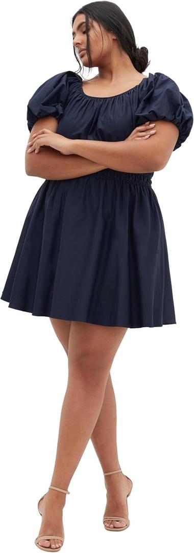 City Chic Women's Plus Size Dress - Lillian Mini, 12 Plus, Navy