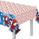 Amscan Spidey & Friends Plastic Party Table Cover - 54" x 96" | Multi-Color | Pack of 1