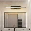 Aluminum and Iron led Wall lamp - Black Shower Light with 330-degree Rotation, Eye-Friendly Reading or Bedside lamp, 11.8" Vanity Lights for Mirror, 1 Pack