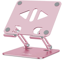 Tablet Stand Holder for Desk, Adjustable Desktop Tablet Holder, Foldable Aluminum Tablet Mount for iPad pro 12.9, iPad Air Mini, Samsung Galaxy Tabs Z Fold Kindle Fire,4-12 inch, Rose Gold