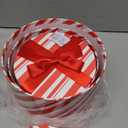 Zhanmai Red White Christmas Nesting Boxes Set of 8, Stackable Round Gifts Box with Lids for Present in 4 Assorted Sizes Candy Cane Box Tower Decor for Present Wrapping Holiday Party Supplies