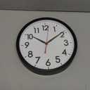 AKCISOT Wall Clock 10 Inch Silent Non-Ticking Modern Clocks Battery Operated - Analog Small Classic for Office, Home, Bathroom, Kitchen, Bedroom, School, Living Room(Black)