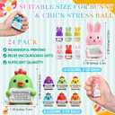 24 Pack Animal Stress Balls for Coworkers Adults Mini Foam Squeeze Fidget Toys for Anxiety & Stress Relief, Cute Motivational Animal Desk Gifts, Office Bulk Party Favors