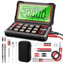 ANENG Multimeter,20000 Counts Digital Rechargeable Automotive Engine Analyzer with 300-19999RPM Tach,Dwell Angle,Duty Cycle,AC/DC Current,Voltage,Amp,Ohm,Flip LCD,Data Hold Tester for Car Diagnostics