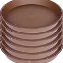 6 Pack of 12 inch Plant Saucer, Heavy Duty Plastic Plant Saucer 12 inch Round, Plant Tray for Pots, Flower Plant Saucers for Indoors, Plant Trays for Planter 10"/11"/12" (12", Chocolate)