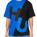 Block Logo Cotton T-Shirt, Black Jade/Cobalt, XL