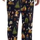 GPLYFBU Moose Men's Pajama Pants with Pockets Elastic Waistband Lightweight Breathable Sleep Pants for Men Soft Lounge Pants Small