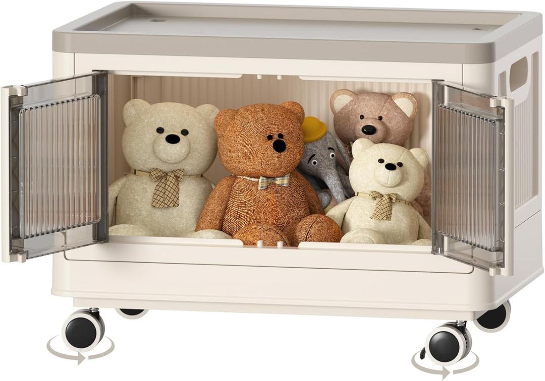 HAIXIN 8.4 Gal Milky Gray Storage Bin, 1 Pack