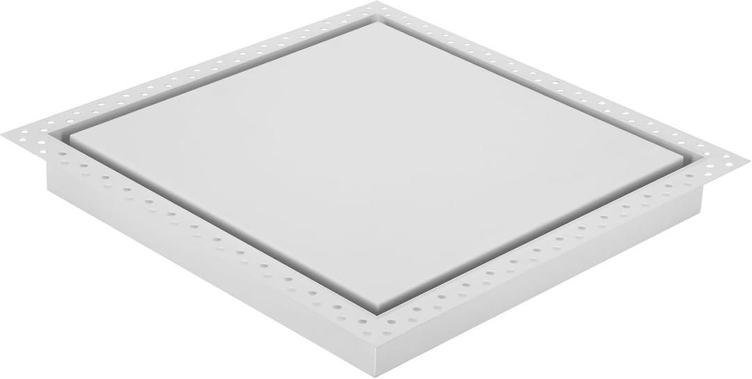 Aluminum Framed Exhaust Vent Cover, 14.25"x14.25" White Flush Exhaust Mount
