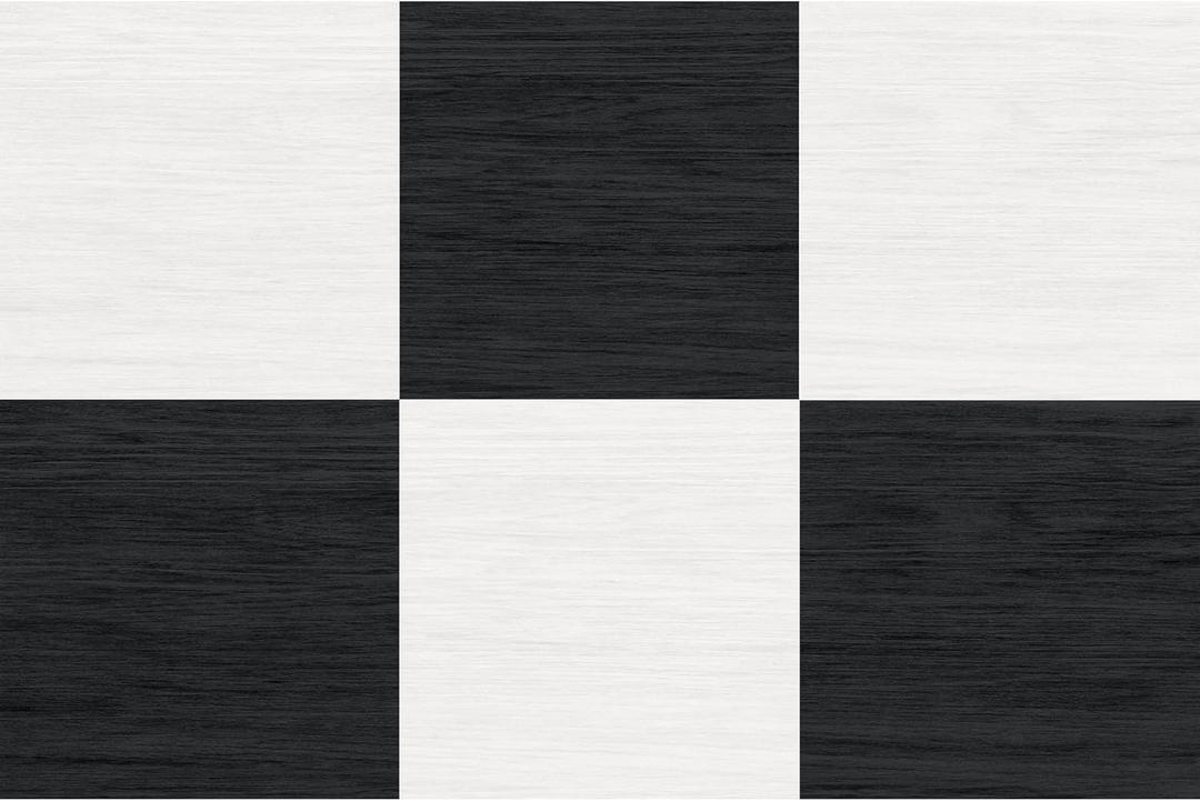 FloorPops x Chris Loves Julia 12-in by 12-in Lawrence Black Peel and Stick Floor Tiles, FP5059