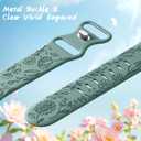 SNBLK 6 Pack Floral Engraved Bands Compatible with Apple Watch Bands 40mm 41mm 42mm 38mm Women Men, Silicone Flower Pattern Strap for iWatch Series 11 10