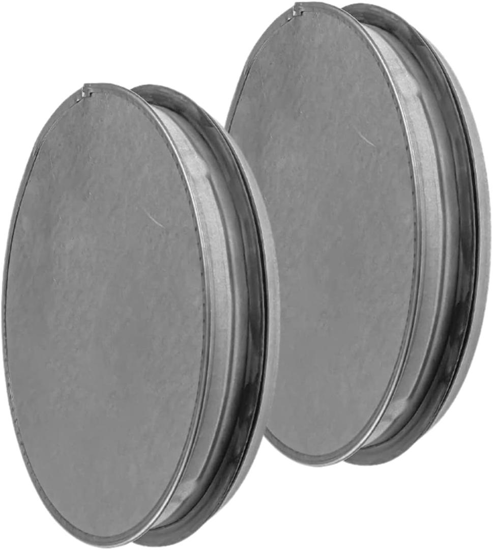 2pack Galvanized Metal Duct End Cap - 8 Inch with Rubber Gasket for Better Fit 