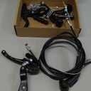 Hmseng V-Type Bike Brake Set, Complete Universal Bike Front and Rear MTB Brake, Bicycle Brakes, Inner and Outer Cables, Include Brakes Lever Calipers Multi-Tool Wrenches